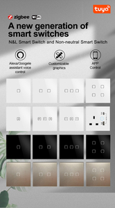 Interrupteur intelligent OEM Tuya, norme britannique/européenne, vente en gros, compatible Google Alexa Amazo Smartlife, application Tuya, Zigbee Wifi, interrupteurs <span class=keywords><strong>à</strong></span> distance, prise - Product Image 6