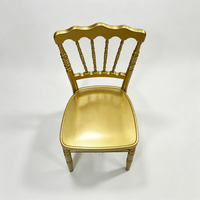 Chaise Chiavari en acier durable de haute qualité à prix abordable pour événements, réceptions, banquets et fêtes d'hôtel, style Napoléon
