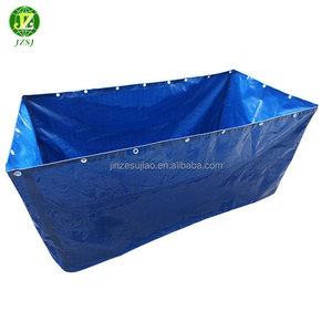 Toldo impermeable de <span class=keywords><strong>lonas</strong></span> de PVC azul de alta calidad <span class=keywords><strong>para</strong></span> cubierta exterior, tela de malla recubierta <span class=keywords><strong>para</strong></span> piscina de niño de piscicultura - Product Image 5