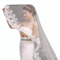 Voile de mariée voile allongé mariée mariage traînant robe de mariée dentelle voile de dentelle
