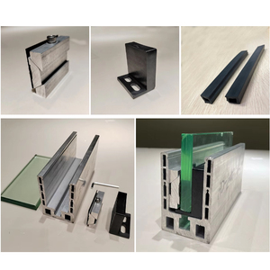 미국 상업용 건물 유리 난간 프로젝트 유리 펜스 안전 프레임리스 유리 발루스트레이드 LED 알루미늄 U 채널 핸드레일 - Product Image 5