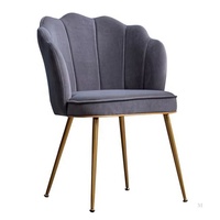 Chaises de salle à manger modernes en velours, chaise de maquillage rembourrée confortable avec pieds dorés pour la maison, l'hôtel, la chambre à coucher, le salon