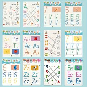 Cahier d'exercices magiques 2026 : Livre de lecture, écriture de chiffres et de lettres, ensemble de cahiers réutilisables pour enfants - Product Image 5