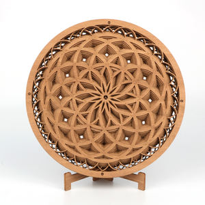 Ornements en <span class=keywords><strong>bois</strong></span> 3D écologiques personnalisés, <span class=keywords><strong>puzzle</strong></span> <span class=keywords><strong>mandala</strong></span>, jouet éducatif, décoration d'intérieur, 51 à 100 pièces, pour les 14 ans et plus, parfait pour un anniversaire - Product Image 1