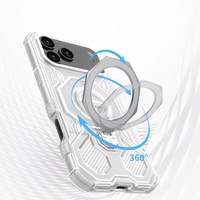 Funda Magnética Antigolpes con Amortiguación de Aire para iPhone 17 Air 16 Pro Max, Soporte Anillo Fuerte, Carcasa Trasera Blindada Antichoque