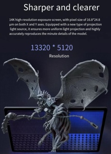 เครื่องพิมพ์เรซิ่น 3 มิติ Phrozen Sonic Mighty Revo 14K จอ LCD โมโน 14K ความละเอียด 16.8μm ความแม่นยำ XY ระบบปรับระดับอัตโนมัติ เซ็นเซอร์อัจฉริยะ สำหรับงานเครื่องประดับและทันตกรรม - Product Image 4