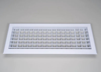 Grille de Diffusion d'Air Carrée en Aluminium Moderne Industrielle Réglable pour Sous-sol, Entrepôt et Salon