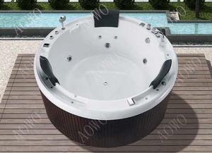 Jakuzzy-Equipo de spa al aire libre para 4 personas, lujoso y moderno jaqozis externo, bañera independiente - Product Image 4