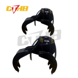 Penjualan Panas Q345B Excavator <span class=keywords><strong>Grab</strong></span> Single Cylinder Fixed Adapter Wood Grapple - Product Image 3