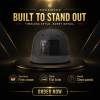Gorra de Béisbol de Visera Plana Gris Oscuro, Gorra Snapback de 6 Paneles, Corona Estructurada, Unisex, Informal, Deportiva