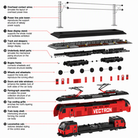 Reobrix 66019 - Kits de construction de locomotives électriques - Blocs de construction ABS - Jouet de construction DIY - Unisexe - Pour les 14 ans et plus