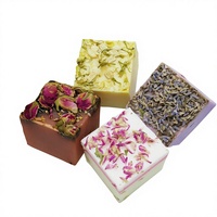 Sabun Mandi Kristal Pemutih Berbahan Dasar Buah Mewah, Menenangkan & Meremajakan, Aroma Bunga, Sabun Bunga Kering untuk Pengalaman Mandi Spa
