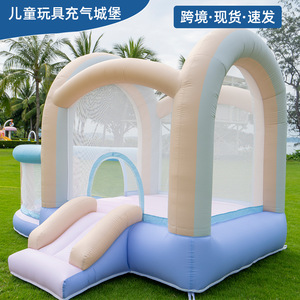 Château gonflable avec trampoline et toboggan 330x280x220cm pour enfants, équipement de jeu extérieur pour la maison - Product Image 5