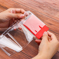 Fundas transparentes A6 A5 para archivador, bolsas de PVC suave sin cremallera, transparentes, con múltiples bolsillos, para guardar tarjetas, impermeables, para rellenar archivadores.