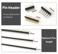 Conector de Cabezal de Pines Macho SMT de Doble Fila y Paso de 2.54 mm para Aplicaciones de PCB, Certificado RoHS