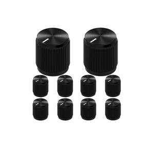 Op maat gemaakte CNC-gedraaide metalen zwarte gitaarpedaalknop - geanodiseerd aluminium met stelschroef - Product Image 5