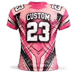 Maillot de football américain pour jeunes, uniforme sportif d'équipe personnalisé par sublimation, polyester léger, séchage rapide, respirant, entraînement - Product Image 3