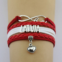 Bracelet en cordon tissé italien personnalisé en gros, souvenir des Maldives et de la Lettonie, logo personnalisé, couleurs et designs pour la publicité