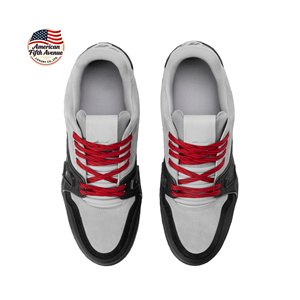 รองเท้าผ้าใบหนังแท้คุณภาพสูง ระบายอากาศได้ดี แบบผูกเชือก สำหรับผู้ชายและผู้หญิง เล่นบาสเกตบอล เทนนิส - Product Image 6