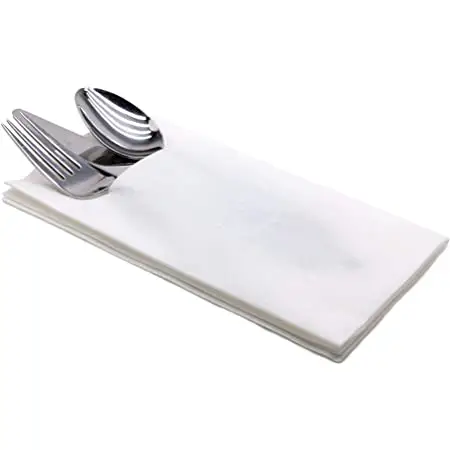 กระดาษเช็ดปากสำหรับทานอาหารเย็นผ้าลินินพิมพ์ลาย1/8โลโก้ได้ตามต้องการ