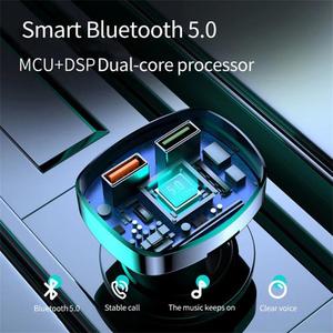 Q7 مشغل Mp3 للسيارة بسعر الجملة ووصلة USB فلاش محول FM متعدد الوظائف PD سريع الشحن محول شاحن السيارة - Product Image 3