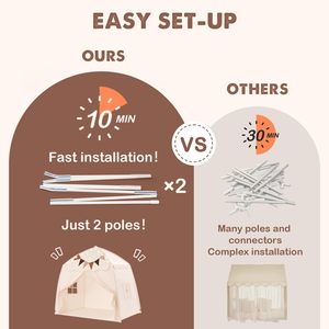 Grande tente de jeu pour enfants <span class=keywords><strong>Tipi</strong></span> pliable portable pour enfants Tente dôme intérieure extérieure Playhouse - Product Image 6