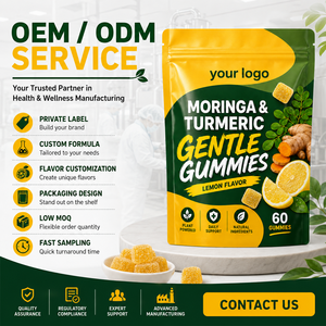 Gummies ODM Bien-être Quotidien Énergie Naturelle Mélange Botanique Végétal Saveur Citron Feuille de Moringa Racine de Curcuma - Product Image 3