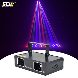 GEVV-proyector de luz láser de 2 cabezales para <span class=keywords><strong>DJ</strong></span>, proyector de rayo RGB para animación, espectáculo de luz para discoteca y Club nocturno - Product Image 2
