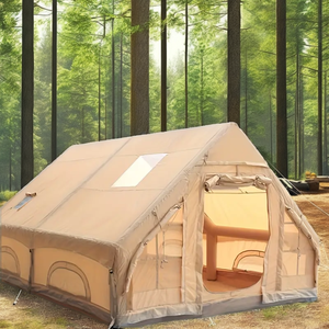 เต็นท์แคมป์ปิ้งพกพาสำหรับครอบครัว 4 ฤดู ผ้าอ๊อกซ์ฟอร์ดกันน้ำ หลังคาเป่าลมทันสมัย สำหรับ 2-4 คน สำหรับการเดินทางกลางแจ้ง - Product Image 1