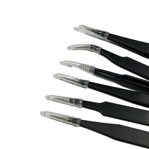 Hermosas Pinzas Electrónicas de Acero Inoxidable de 12-14 cm, Antiestáticas, con Punta de Precisión para la Industria de Reparación de Extensiones de Pestañas - Product Image 2