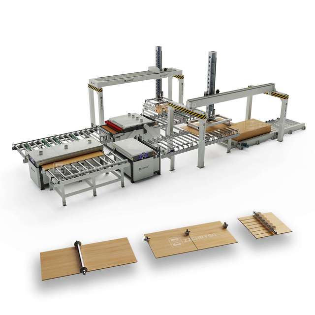 Furniture SPC Laminate Floors Engineer Floors Cutting Saw Multiple Ripping Saw Line Machine