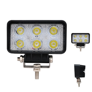 ไฟทำงาน LED แบบสี่เหลี่ยมคู่ ขนาด 4 นิ้ว 18 วัตต์ ใช้ไฟ DC 12V กันน้ำ สำหรับรถยนต์ รถบรรทุก รถออฟโรด แสงสีขาว ตัวเรือนอะลูมิเนียมอัลลอย - Product Image 1