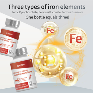 OEM/ODM Vitamin C <strong>Iron</strong> Nutrition Tablets - Endurance Sports Nutrition <strong>Supplement</strong> for Stamina, Energy and Recovery - Product Image 5