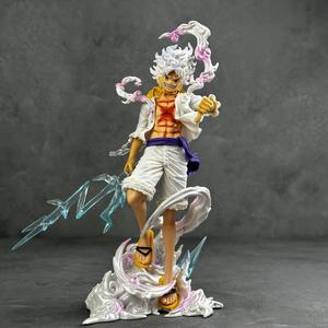 Figurine <span class=keywords><strong>One</strong></span> Piece NY Nika Luffy, Forme Gear 5 Dieu du Soleil, Luffy marchant sur les nuages tenant une foudre, Modèle d'ornement en gros - Product Image 2