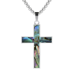 مجوهرات Gentdes Abalone من الفولاذ المقاوم للصدأ مجوهرات دينية قلادة سلسلة عالية من الفولاذ - Product Image 1