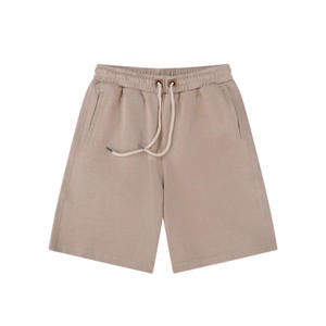 Custom <b>Men's</b> Cotton <b>Shorts</b> Solid Color <b>Knee</b> <b>Length</b>, Drawstring Waist, Loose Fit Comfy Sporty Sweat <b>Shorts</b> - Product Image 5