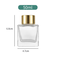 Bouteilles en verre vides pour diffuseur à bâtonnets, avec logo personnalisé, rechargeables, pour eau parfumée, 50ml 100ml 150ml 200ml 500ml, avec couvercle en bois
