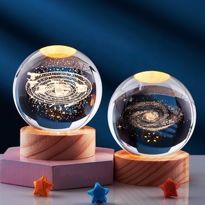 Cross Border Hot Sell K9 Crystal Blank Glass Ball 3D Laser Engraving Home Crystal Ball Decoration