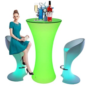 Muebles de Exterior con Luces LED, Muebles de Plástico Usados para Salón de <span class=keywords><strong>Hookah</strong></span>, Mesa y Silla de Bar con Iluminación LED, Conjuntos de Sofás para Eventos - Product Image 1