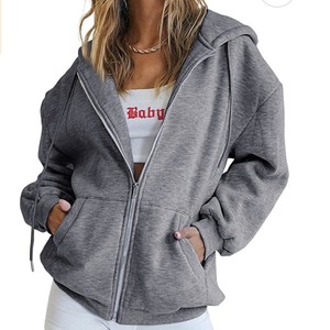 Cardigan da donna 400G personalizzato <span class=keywords><strong>con</strong></span> cappuccio <span class=keywords><strong>con</strong></span> doppia <span class=keywords><strong>cerniera</strong></span> giacca tinta unita <span class=keywords><strong>felpa</strong></span> <span class=keywords><strong>con</strong></span> cappuccio pesante <span class=keywords><strong>felpa</strong></span> <span class=keywords><strong>con</strong></span> cappuccio - Product Image 5