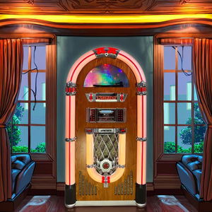 <span class=keywords><strong>Jukebox</strong></span> vintage grand format avec lecteur de disques vinyles, numérique RGB, pour fentes CD/USB/SD, amplificateur 70W+70W, utilisation domestique et commerciale, radio FM/AM - Product Image 5