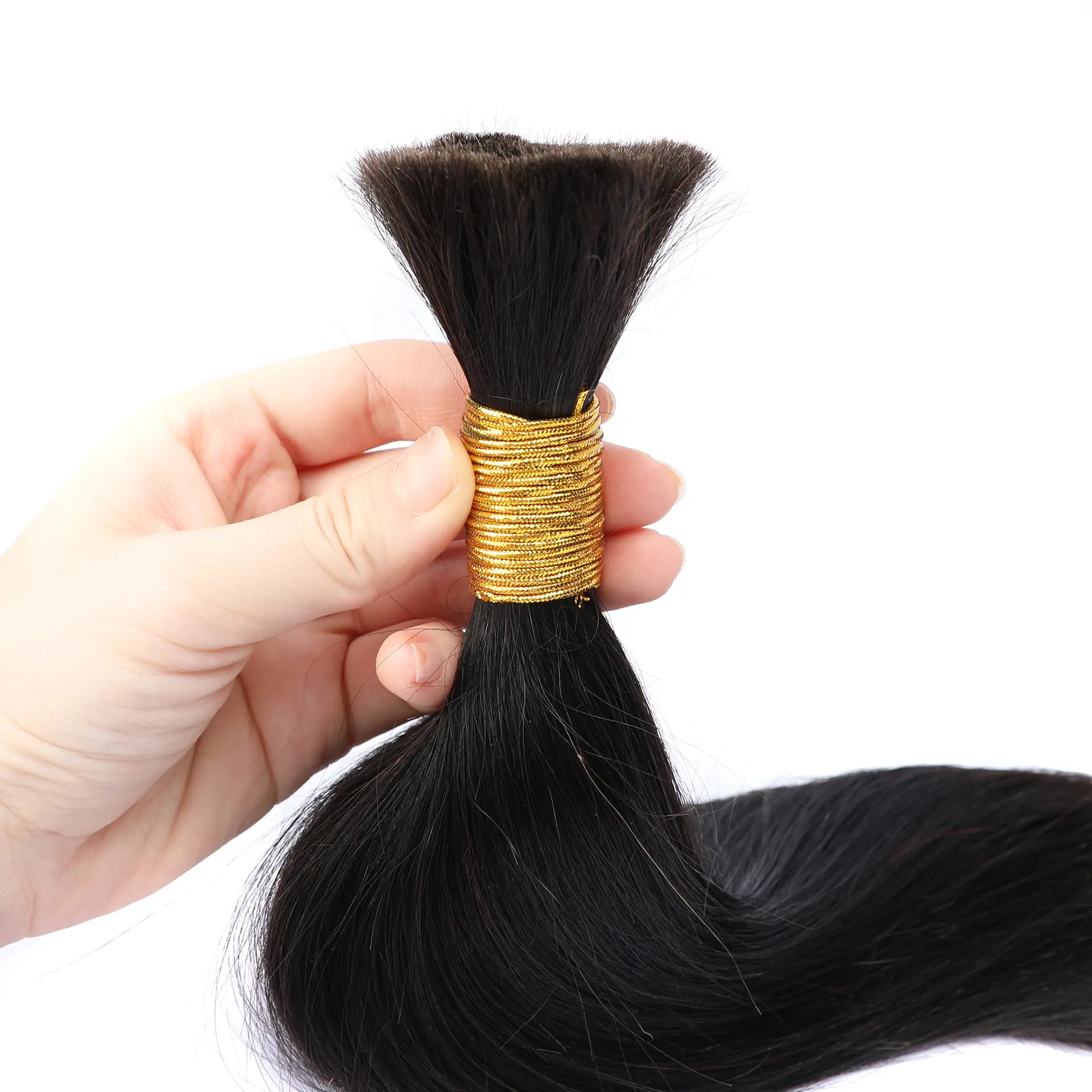 Hot Sale Unprocessed Cuticle Aligned Virgin Human Hair Bulk For Braiding No Weft Raw Indian Hair Extensions