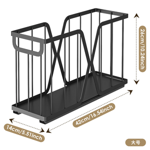 Panier coulissant en métal silencieux à rail coulissant sous l'évier panier de type étroit sans poinçon pour <span class=keywords><strong>casserole</strong></span> de stockage poêle à frire - Product Image 2