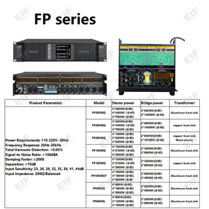 Amplificador de Potencia de 4 Canales EIF FP8000Q de 8000 W, Amplificador de Audio Digital Estéreo DSP para Sistemas de Sonido Envolvente - Product Image 2