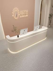Mostrador de Recepción Moderno y Personalizado 2026, Mostrador de Recepción Blanco para Spa - Product Image 6