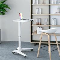 OMNI Bureau de chevet au design moderne Support mobile pour ordinateur portable à roulettes avec plateau réglable en hauteur Table pour lit ou canapé à usage latéral