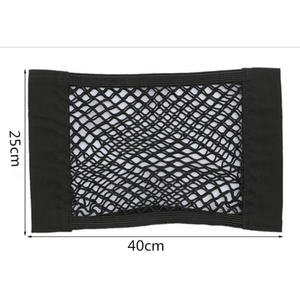 Filet de rangement élastique en nylon pour coffre de voiture, sac de rangement auto-agrippant, pochette de rangement pour dossier de siège, organisateur de voiture 40*25cm - Product Image 6