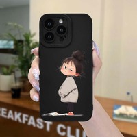 Coque de téléphone portable TPU pour Iphone 8 X Xr Xs 11 12 13 14 15 16 17 Pro Max Plus Impression Fille Élève Oeil Pro Caméra Trou