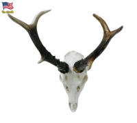 Figurine en résine peinte à la main sur le thème du cerf et des bois Statue d'art animal réaliste pour la décoration intérieure et les cadeaux d'ornement mural