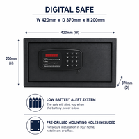 Honeyson Coffre-fort de sécurité numérique sécurisé pour ordinateur portable 15-17 pouces Conception métallique portable pour hôtels Fournisseur d'hôtels